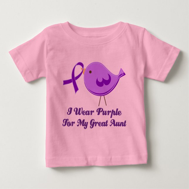 I Wear Purple For My Great Aunt Baby T-Shirt (Front)