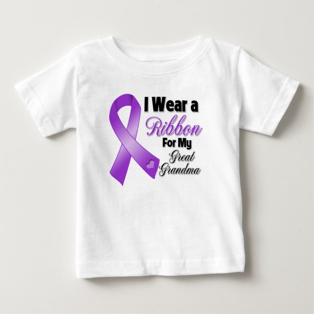 I Wear Purple For My Great-Grandma Baby T-Shirt (Front)