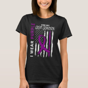 I Wear Purple For My Great Grandson Epilepsy Aware T-Shirt