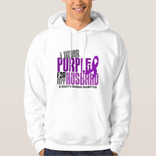 I Wear Purple For My Husband 6 Crohn’s Disease Hoodie