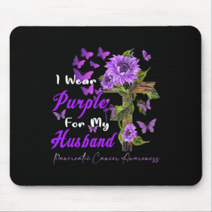 I Wear Purple For My Husbynd Pancreatic Cancer Awa Mouse Pad