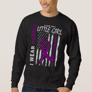 I Wear Purple For My Little Girl Epilepsy Awarenes Sweatshirt