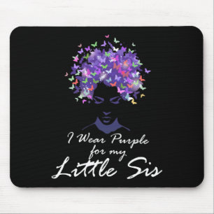 I Wear Purple For My Little Sis Support Heimerheim Mouse Pad