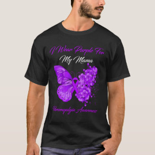 I Wear Purple For My Mama Fibromyalgia Warrior T-Shirt