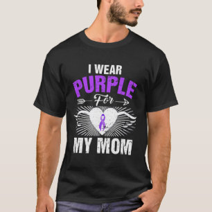 I Wear Purple For My Mom Epilepsy Awareness Costum T-Shirt