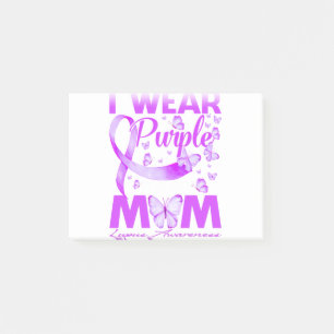 I Wear Purple For My MOM Lupus Awareness T-Shirt Post-it Notes