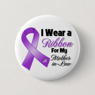 I Wear Purple For My Mother-in-Law 6 Cm Round Badge