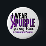 I Wear Purple For My Mum 10 Pancreatic Cancer 6 Cm Round Badge<br><div class="desc">Turn up your purple ribbon spirit for your mum battling,  or a survivor of,  pancreatic cancer and leave a trail of pancreatic cancer awareness everywhere you go with “I Wear Purple For My Mum” t-shirts,  apparel,  and merchandise featuring bold text and purple pancreatic cancer awareness ribbon.  Like this?</div>