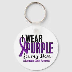 I Wear Purple For My Mum 10 Pancreatic Cancer Key Ring