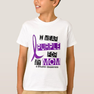 I Wear Purple For My Mum 37 Epilepsy T-Shirt