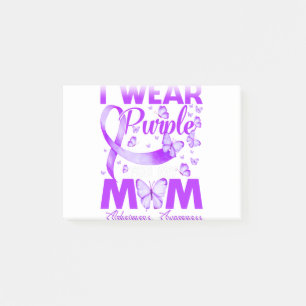 I Wear Purple For My Mum Alzheimer's Awareness Post-it Notes