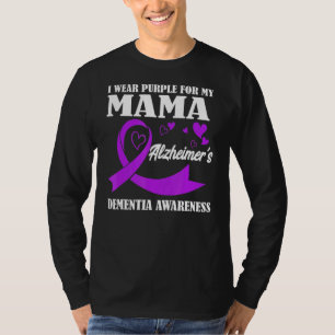 I Wear Purple For My Mum Alzheimer's Dementia Awar T-Shirt
