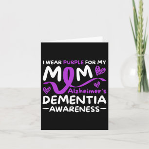I Wear Purple For My Mum Brain Disorder Card