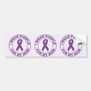 I Wear Purple For My Mum Bumper Sticker