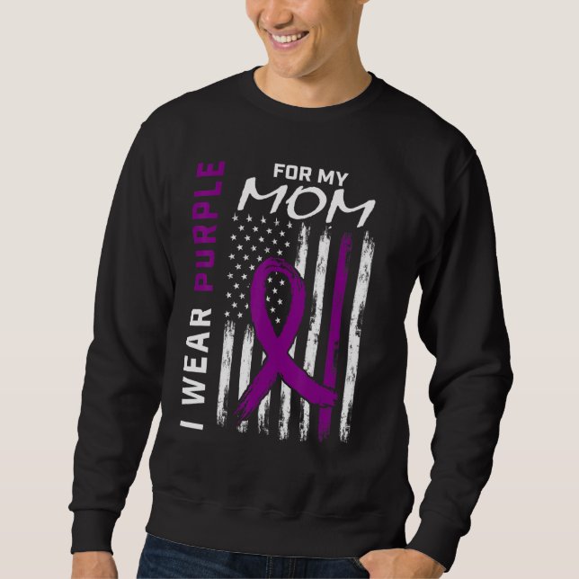 I Wear Purple For My Mum Epilepsy Awareness Americ Sweatshirt (Front)