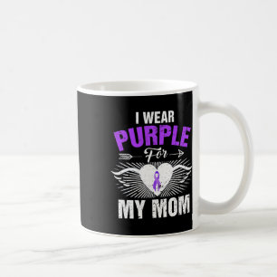 I Wear Purple For My Mum Epilepsy Awareness Costum Coffee Mug