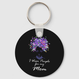 I Wear Purple For My Mum Family Support Heimerheim Key Ring