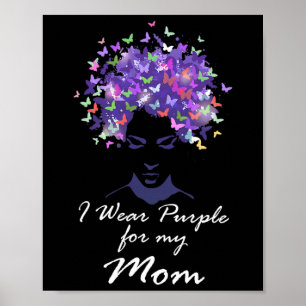 I Wear Purple For My Mum Family Support Heimerheim Poster