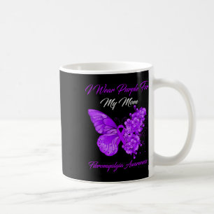I Wear Purple For My Mum Fibromyalgia Warrior  Coffee Mug
