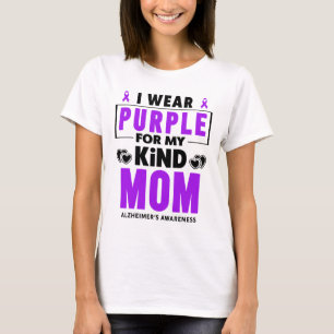 I Wear Purple For My Mum Heimerheimer Awareness T-Shirt