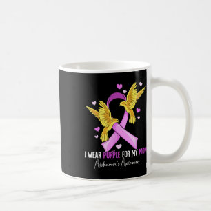 I Wear Purple For My Mum Heimerheimer's Awareness Coffee Mug