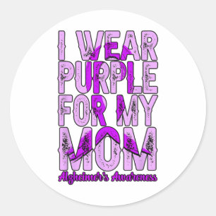 I Wear Purple For My Mum Heimers _5 Classic Round Sticker
