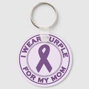 I Wear Purple For My Mum Key Ring