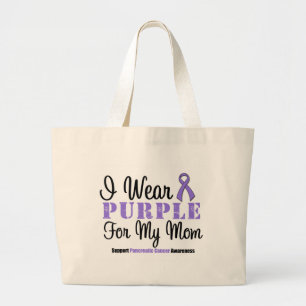 I Wear Purple For My Mum Large Tote Bag