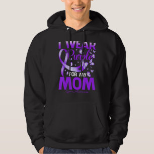 I Wear Purple For My Mum Lupus Awareness Butterfly Hoodie