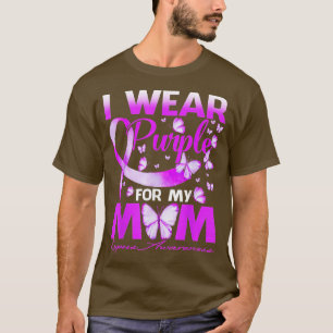 I Wear Purple For My Mum Lupus Awareness Butterfly T-Shirt