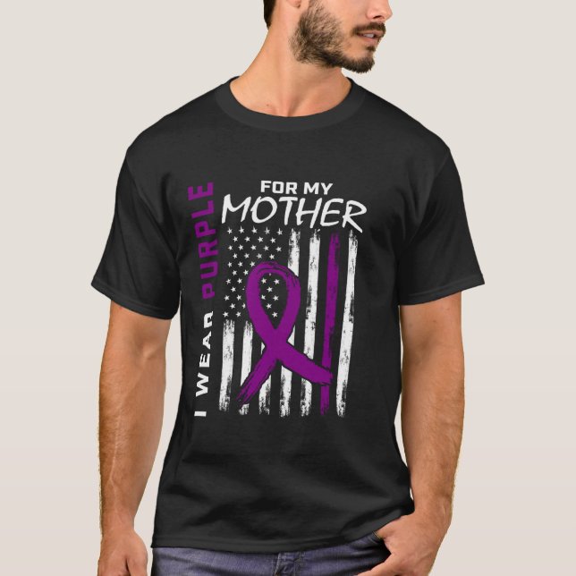 I Wear Purple For My Mum Mother Epilepsy Awareness T-Shirt (Front)