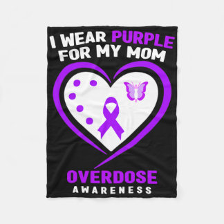 I Wear Purple For My Mum Overdose Awareness 1  Fleece Blanket
