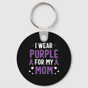 I Wear Purple For My Mum Pancreatic Cancer Awarene Key Ring