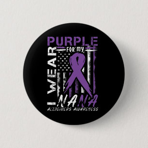 I Wear Purple For My Nana Heimerheimer Heimerheime 6 Cm Round Badge