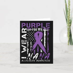 I Wear Purple For My Nana Heimerheimer Heimerheime Card