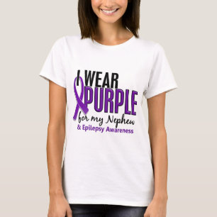 I Wear Purple For My Nephew 10 Epilepsy T-Shirt