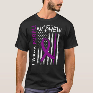 I Wear Purple For My Nephew Epilepsy Awareness Ame T-Shirt