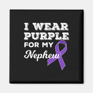 I Wear Purple For My Nephew Epilepsy Awareness Day Magnet