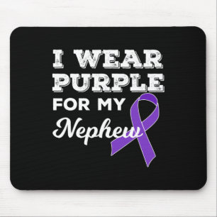 I Wear Purple For My Nephew Epilepsy Awareness Day Mouse Pad