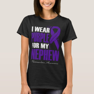 I Wear Purple For My Nephew Fibromyalgia Awareness T-Shirt