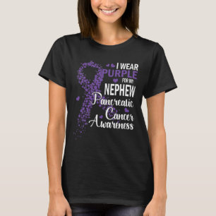 I Wear Purple For My Nephew Pancreatic Cancer Awar T-Shirt