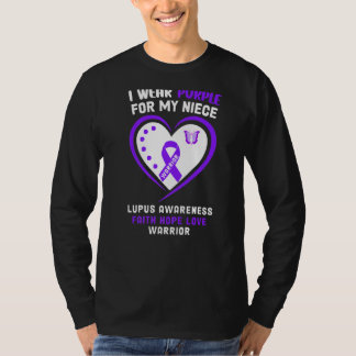 I Wear Purple For My Niece Lupus Awareness T-Shirt