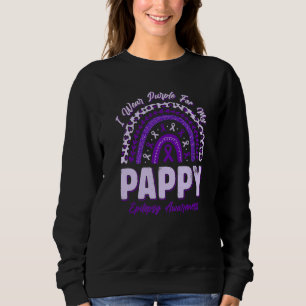 I Wear Purple For My Pappy Epilepsy Awareness Rain Sweatshirt