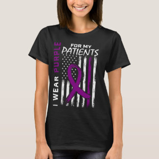 I Wear Purple For My Patients Alzheimers Awareness T-Shirt