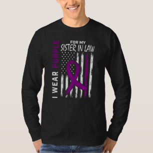 I Wear Purple For My Sister In Law Epilepsy Awaren T-Shirt