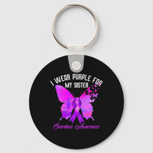 I Wear Purple For My Sister Overdose Awareness But Key Ring