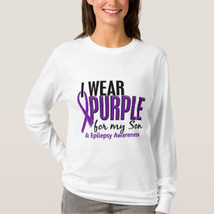 I Wear Purple For My Son 10 Epilepsy T-Shirt