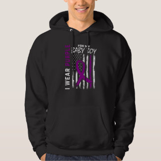 I Wear Purple For My Son Baby Boy Epilepsy Awarene Hoodie