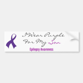 I Wear Purple For My Son Epilepsy Awareness Bumper Sticker