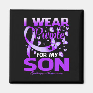 I Wear Purple For My Son Epilepsy Awareness Magnet